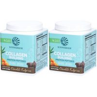 Produktbild von Sunwarrior Collagen Building Protein Peptide Chocolate Fudge Vegan Bio Zuckerfrei Pulver 500 g