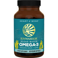 Produktbild von Sunwarrior Omega 3 Vegan DHA + EPA Kapseln für Sportler 60 Stück