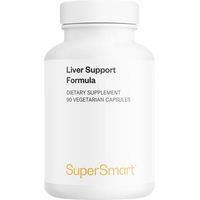 Produktbild von SuperSmart Liver Support Formula mit Mariendistelextrakt, Ginkgo Biloba und N-Acetyl-Cystein, 90 vegetarische Kapseln