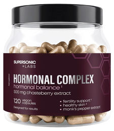 SUPERSONIC +LABS Hormonal Complex 120 Kapseln vegan mit Mönchspfeffer 500 mg, Zink und Niacin – Bild 1 von 2
