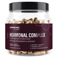Produktbild von SUPERSONIC +LABS Hormonal Complex 120 Kapseln vegan mit Mönchspfeffer 500 mg, Zink und Niacin