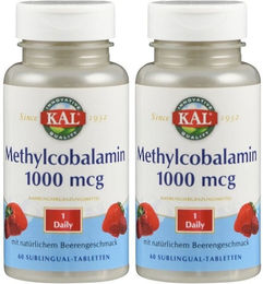 Supplementa Corporation B.V. Vitamin B12 Methylcobalamin 1000 µg Lutschtabletten 60 Stück – Bild 1 von 1