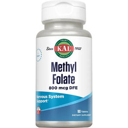 Supplementa GmbH Methyl Folat 800 µg Folsäure Tabletten vegan für Erwachsene, Schwangere und Stillende, 90 Stück – Bild 1 von 3