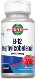 Supplementa GmbH Methylcobalamin Vitamin B12 1000 µg ActivMelt Lutschtabletten vegan 90 Stück – Bild 1 von 2