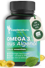 supplenatura Omega 3 Algenöl Vegan Softgel Kapseln für Schwangere und Stillende – Bild 1 von 4