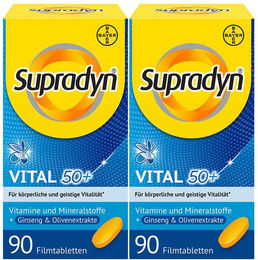 Supradyn Vital 50+ Bayer Tabletten mit Ginseng und Olive für Senioren und Erwachsene 180 Stück – Bild 1 von 2
