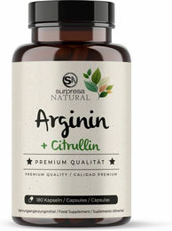 Surpresa Natural Arginin und Citrullin Kapseln vegan ohne Zusatzstoffe 180 Stück – Bild 1 von 3