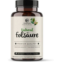 Produktbild von Surpresa Natural Folsäure Kapseln vegan glutenfrei laktosefrei für Schwangere und Stillende 180 Stück