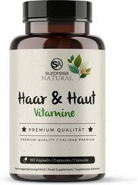 Surpresa Natural Haar & Haut Kapseln mit Zink, Biotin und Selen vegan ohne Zusatzstoffe 180 Kapseln – Bild 1 von 4