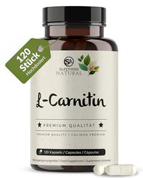 Surpresa Natural L-Carnitin Kapseln vegan ohne Zusatzstoffe 120 Stück – Bild 1 von 6