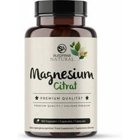 Produktbild von Surpresa Natural Magnesium Citrat Kapseln vegan ohne Zusatzstoffe 180 Stück für Sportler