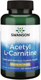 Swanson Acetyl L-Carnitin 500 mg Vegetarische Kapseln 100 Stück – Bild 1 von 2