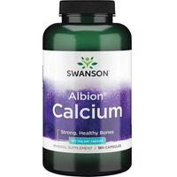 Produktbild von Swanson Albion Calcium Kapseln 180 mg für Kinder und Senioren 180 Stück