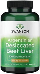 Swanson Argentinische getrocknete Rinderleber 500 mg Kapseln glutenfrei ohne Zusatzstoffe 120 Stück – Bild 1 von 2
