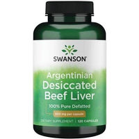 Produktbild von Swanson Argentinische getrocknete Rinderleber 500 mg Kapseln glutenfrei ohne Zusatzstoffe 120 Stück