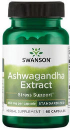 SWANSON Ashwagandha-Extrakt 450 mg Kapseln glutenfrei 60 Stück – Bild 1 von 2