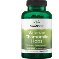 Produktbild von Swanson Baldrian Kamille Hopfen Kombipräparat Kapseln 60 Stück