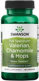 Swanson Baldrian Kamille und Hopfen Kombipräparat Kapseln – Bild 1 von 2