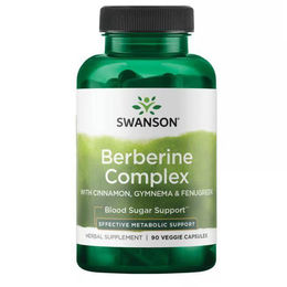 Swanson Berberin-Komplex mit Zimt, Gymnema und Bockshornklee vegetarische Kapseln 90 Stück – Bild 1 von 2