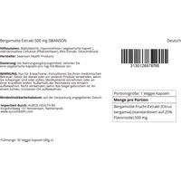 Produktbild von Swanson Bergamotte-Extrakt 500 mg 30 vegetarische Kapseln