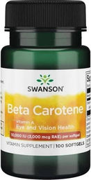 Swanson Beta-Carotin 3.000 mcg Vitamin A Kapseln 100 Stück – Bild 1 von 1
