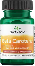 SWANSON Beta-Carotin Vitamin A 25000 IU Kapseln 100 Stück – Bild 1 von 2