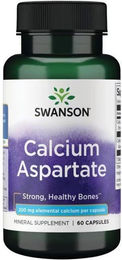 Swanson Calcium-Aspartat 200 mg Kapseln für Senioren, Schwangere und Stillende, 60 Kapseln – Bild 1 von 2