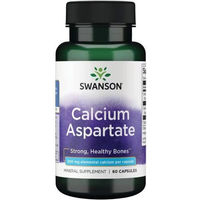 Produktbild von Swanson Calcium-Aspartat 200 mg Kapseln für Senioren, Schwangere und Stillende, 60 Kapseln