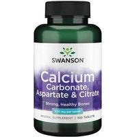 Produktbild von Swanson Calcium Carbonat Aspartat und Citrat 500 mg Tabletten 100 Stück
