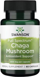 Swanson Chaga-Pilz 400 mg Kapseln 60 Stück – Bild 1 von 2