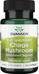 Swanson Chaga-Pilz 400 mg Kapseln vegetarisch 60 Stück – Bild 1 von 1