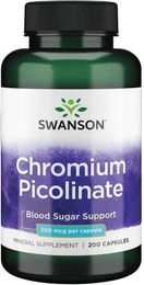 Swanson Chrompicolinat Chrom 200 mcg Kapseln 200 Stück – Bild 1 von 2