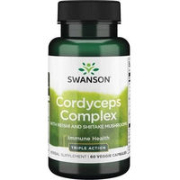 Produktbild von Swanson Cordyceps-Komplex mit Reishi und Shiitake Kräuter-Komplex vegetarische Kapseln 60 Stück