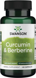 Swanson Curcumin und Berberin mit schwarzem Pfeffer Extrakt Kapseln 60 Stück – Bild 1 von 1
