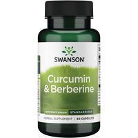 Produktbild von Swanson Curcumin und Berberin mit schwarzem Pfeffer Extrakt Kapseln 60 Stück