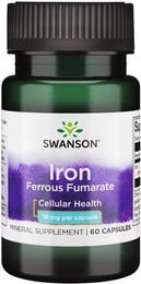 Swanson Eisen Ferrous Fumarat 18 mg Kapseln 60 Stück – Bild 1 von 2