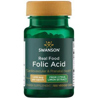 Produktbild von Swanson Folsäure 1000 mcg vegetarische Kapseln für Frauen, Schwangere und Stillende 100 Stück