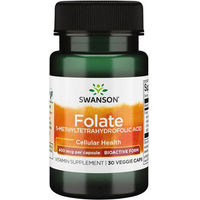 Produktbild von Swanson Folsäure 5-MTHF 400 mcg vegetarische Kapseln für Frauen, Schwangere und Stillende 30 Stück