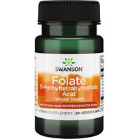 Produktbild von Swanson Folsäure 5-MTHF 800 mcg vegetarische Kapseln für Frauen, Schwangere und Stillende 30 Stück