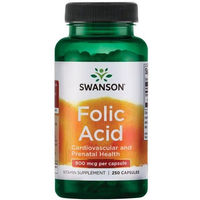 Produktbild von Swanson Folsäure 800 mcg Kapseln für Frauen, Schwangere und Stillende, 250 Stück