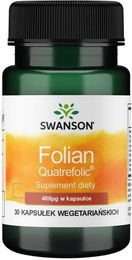 Swanson Folsäure Quatrefolic 400µg Kapseln vegan – Bild 1 von 1