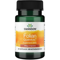 Produktbild von Swanson Folsäure Quatrefolic 400µg Kapseln vegan