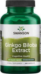 Swanson Ginkgo Biloba Extrakt 60 mg Kapseln 240 Stück – Bild 1 von 2