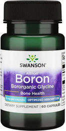 Swanson Health Products Albion Bor-Glycin 6 mg Kapseln 60 Stück – Bild 1 von 2
