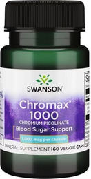 Swanson Health Products Chrom Picolinat 1000 mcg Veggie-Kapseln vegan 60 Stück – Bild 1 von 2