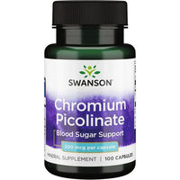 Produktbild von Swanson Health Products Chrom Picolinat 200 mcg vegetarische Kapseln 100 Stück