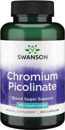 Swanson Health Products Chrompicolinat 200 mcg Kapseln 200 Stück – Bild 1 von 2