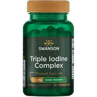 Produktbild von Swanson Health Products Dreifacher Jod-Komplex 12,5 mg Vegetarische Kapseln 60 Stück