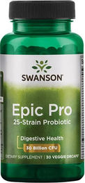 Swanson Health Products Epic Pro 25 Stämme Probiotika Vegan 30 Veggie-Embo-Kapseln – Bild 1 von 2