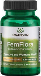 Swanson Health Products FemFlora Probiotikum für Frauen 60 Kapseln – Bild 1 von 2